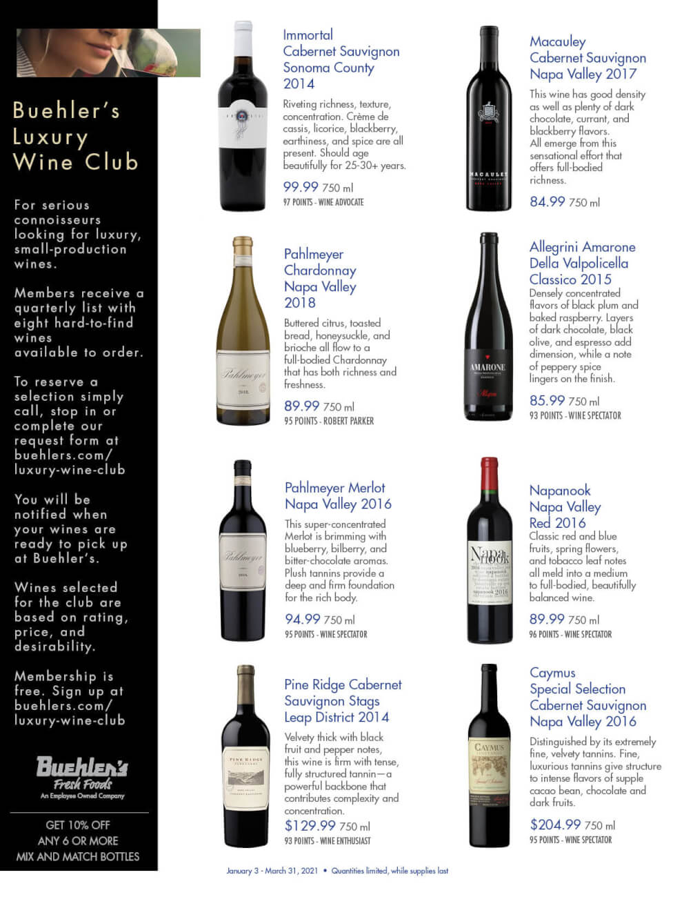 Luxury Wine Club - Buehler's Fresh Foods